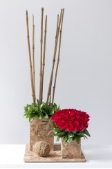 Individual Corcho 2 Torres Rosa y Bambu